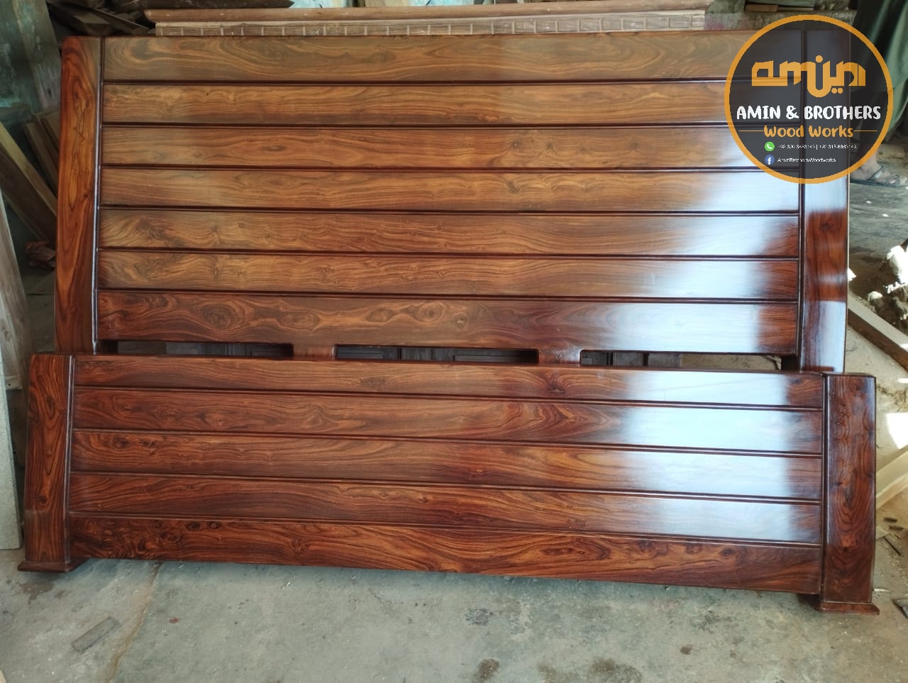 Sheesham Wood Solid Bed, an interior project in Mehar, Larkana